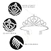 FRCOLOR 2Pcs Silver Crystal Tiara Crown Elegant Wedding Princess Crown with combs for Women Girls Bridal Exquisite Headband