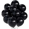 Amanafa Black Balloons 12inch 70pcs Black Latex Party Balloons for Birthday Helium Balloon for Halloween Christmas New Year Wedding Engagement Black Themed Party Decorations (02-12in-black-70pcs)