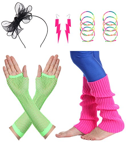 Women's 80s Outfit Accessories Set