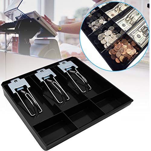 Cash Register Drawer Insert Tray 5 Bill/4 Coin Compartments with Metal
