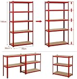 Royalswill 5-Tier Metal Storage Shelves Heavy Duty Boltless Rack 875KG Capacity view 3