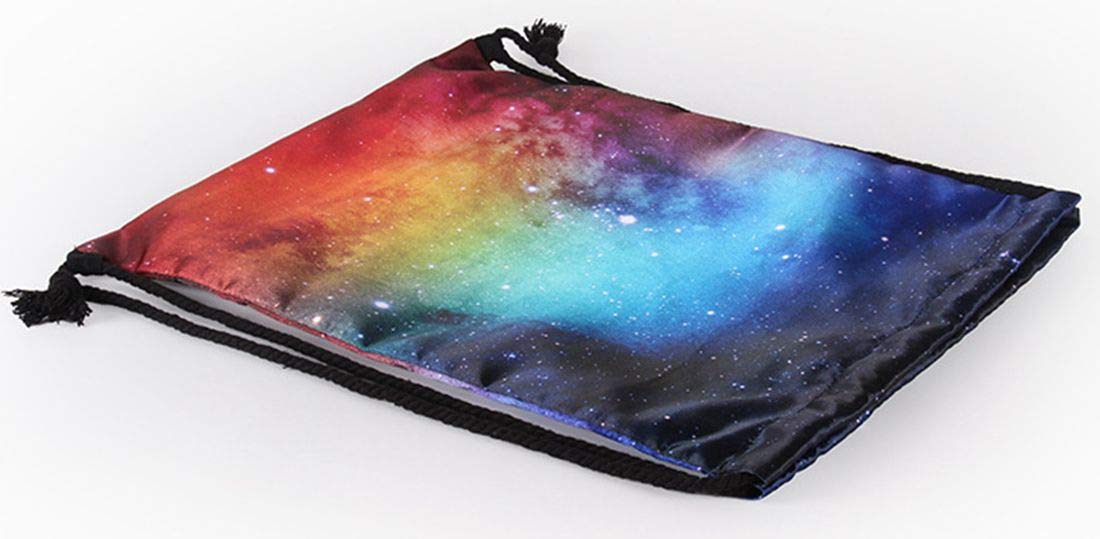 Lightweight Galaxy Drawstring Swimming Bag Sport Gym Sack Bag Backpack for Women Girls School Travel (Blue1)