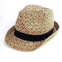 RXIN Handwork Women Summer Straw Panama Hat Boho Beach Fedora Cap