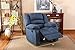 NHI Express Addison Large Contemporary Microfiber Recliner, Blue