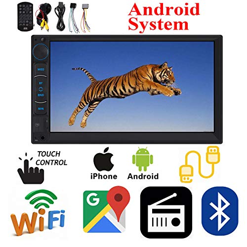 Double Din Car Stereo Upgrade 7'' Touch Screen Car Radio MP5/4/3 Player FM AM Radio Video Audio Bluetooth Support Rear-View Camera Remote Control Mirror Link WLAN Connect Steering Wheel Control