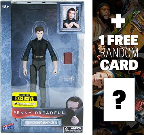 Dr. Victor Frankenstein w/ Sketchbook &amp; Surgical Scissors: ~6" Penny Dreadful Action Figure Series + 1 FREE American TV Themed Trading Card Bundle