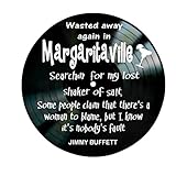 Margaritaville song lyrics on a Vinyl Record Album Wall Art