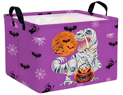 Purple Dinosaur Halloween Storage Bin