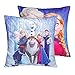 Jerry Fabrics Set of 2 100% Cotton Velvet Frozen Elsa and Anna Decorative Throw Pillow Cover Home Decor Design Set Cushion Case for Sofa Bedroom Car Hiddern Zipper 18×18 Inch(45×45 cm) (Dark Blue 2)