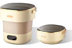 MILLELOOM Portable Washing Machine, Mini Washer 13L Upgraded Large Capacity Foldable Washer Deep Cleaning of Underwear Small Baby Clothes Suitable for Apartments Dormitories Hotels