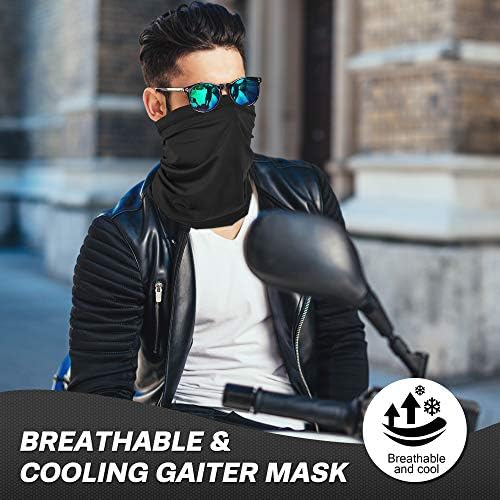 Blue breathable face mask designed for biking and climbing, covering the face and neck.