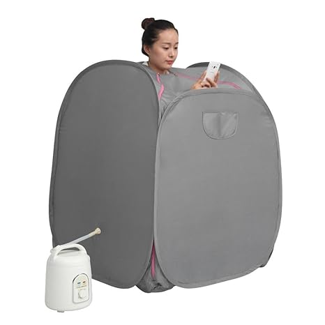 Garosa Dampfsauna Maschine 1.5L Tragbar Zuhause für Persönliche Spa Gesundheitsvorsorge Gewichtsverlust Therapie(220V)