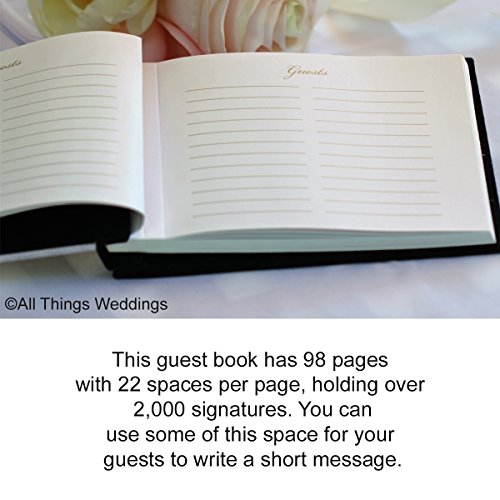 Personalized and Engraved Wedding Accessories Silver-Plated Guest Book, Sparkling Love