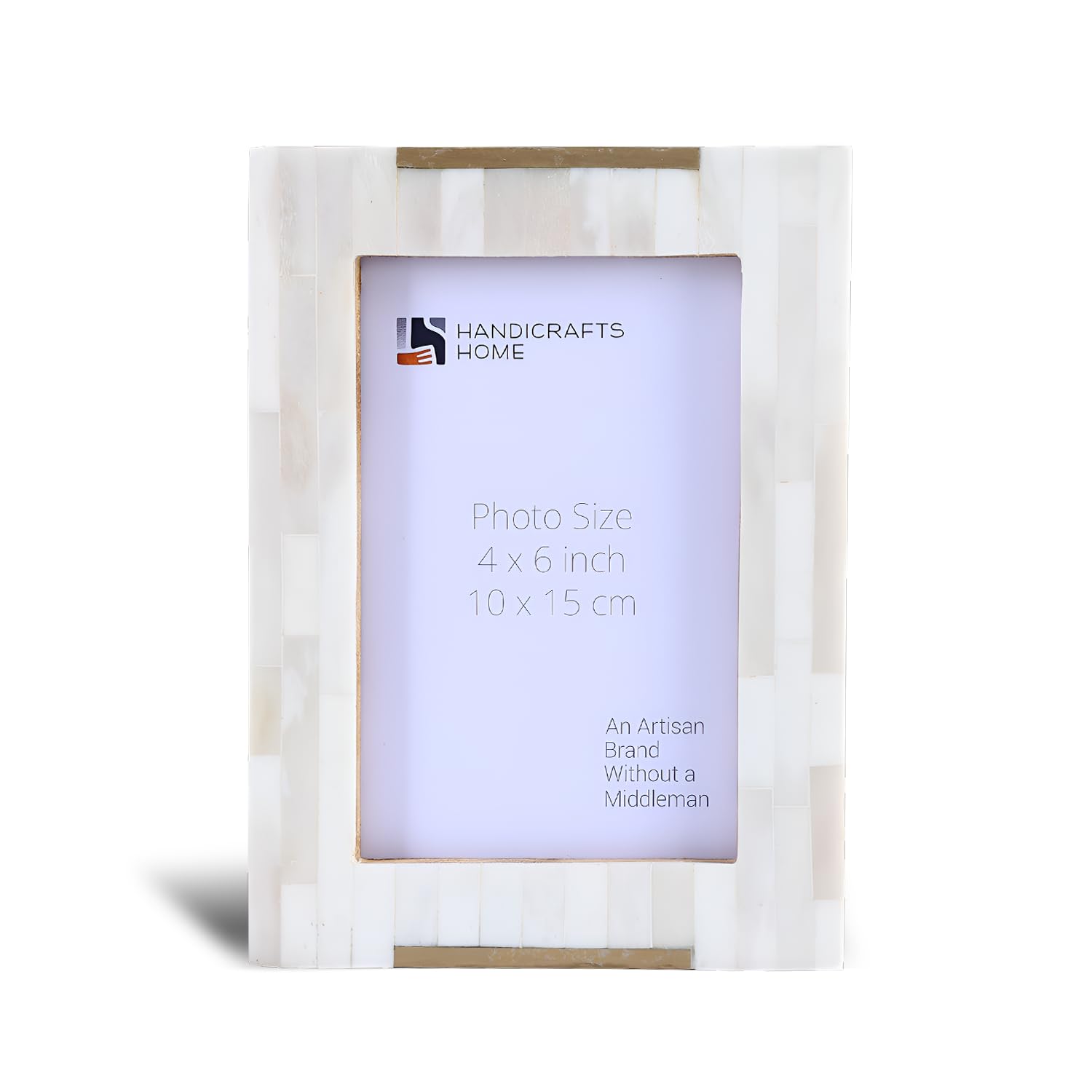 Photo 1 of Handicrafts Home 4x6 Picture Frames - Palace-Banquet Collection - Style Wall Hanging, Desk Decor - Farmhouse Photo Frame for Living Room, Home Decor, Pre Wedding, Family Picture, Handmade Gift
