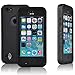 iPhone 5C WaterProof Case, iPhone 5C Case, Zoumba Waterproof Phone Case Cover For Apple iPhone 5C Shock-Absorbing Bumper Dirtproof SnowProof - Black
