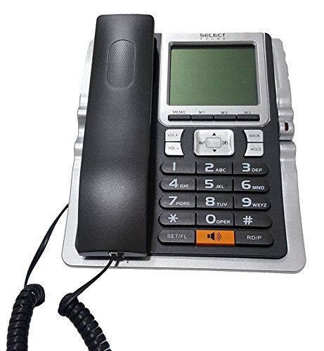 Select Sound Teléfono Alámbrico De Oficina con Identificador De Llamadas, Reloj, Alarma, Luz de Pantalla para Mejor Vista