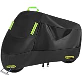 Motorcycle Cover All Season, Outdoor Storage Moped Covers, All-Weather Universal Waterproof Scooter Cover Fits up to 86.6" Motorcycles Vehicle
