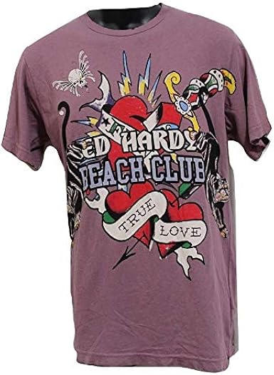Amazon エドハーディー Ed Hardy メンズ半袖tシャツ No542 Ed Hardy True Love Tシャツ カットソー 通販