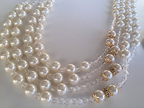 Non-catholic Wedding Lasso Ivory Color Swarovski Pearls Gold Plated/Lazo De Boda No Catolico