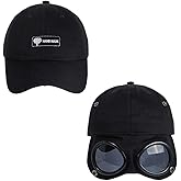 Baseball Cap Hats Dad Hat Outdoor Cap with Anti-UV Ear Flaps Trooper Trapper Pilot Goggles Cap for Women and Men