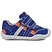 pediped Gehrig Grip-N-Go Casual Sneaker (Toddler), Night Blue Orange, 22 EU (6-6.5 M US Toddler)