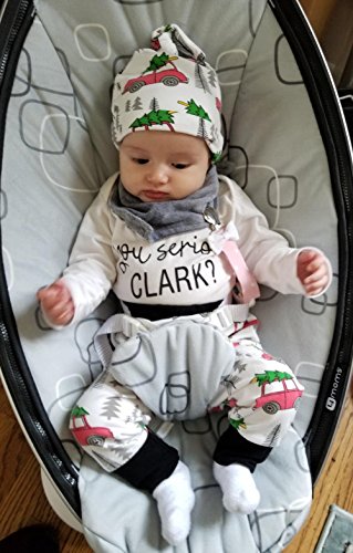 family christmas newborn baby xmas car romper pantalones + sombrero de navidad coming home outfits set blanco