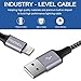 YOKERSU Phone Charger 3PACK 6Feet Extra Long Nylon Braided Charging Cable Cord to USB Cable Charger Compatible with iPhone X/8/7/6S/6/Plus/5S/SE/5C/iPod/iPad