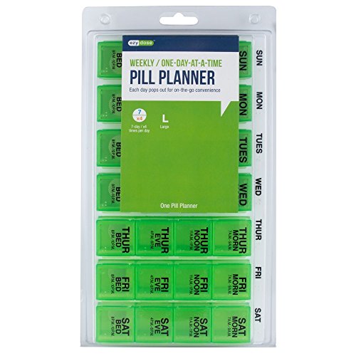 Ezy Dose One-Day-At-A-Time Weekly Pill Planner with Pop-Outs (Large)