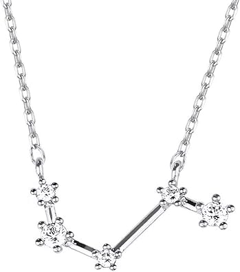 Amazon Com Constellation Zodiac Sign Necklace Sterling Silver Astrology Horoscope Gemini Cancer Leo Libra Scorpio Necklace Best Friend Graduation Gifts For Women 16 18 Clothing
