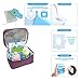 Travel Portable Folding Potty Training Toilet Seat Cover, Non Slip Silicone Pads, Suitable for Kids Baby Boys and Girls (Green)