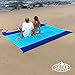Outer Limits NEW Huge Travel - Picnic Blanket - Beach Blanket Compact Water Resistant Sand Free 7'x9' Oversized Nylon Outdoor Blankets with 4 Stakes Lightweight Portable Camping Blanket