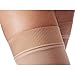 JOBST Relief Thigh High Graduated Compression Stockings, 15-20 mmHg - Comfortable Unisex Design with Silicone Dot Band - Open Toe, Beige, Large