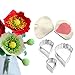 AK ART KITCHENWARE Peony Flower Tool Kit Sugar Flower Silicone Veiner Baking Mold Stainless Steel Cookie Cutter A358&VM066