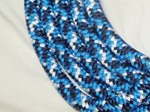 New Style Rope Cattle Halter, Easily Adjustable for Calf, Cow, Steer, Bull, Blue/Navy/White