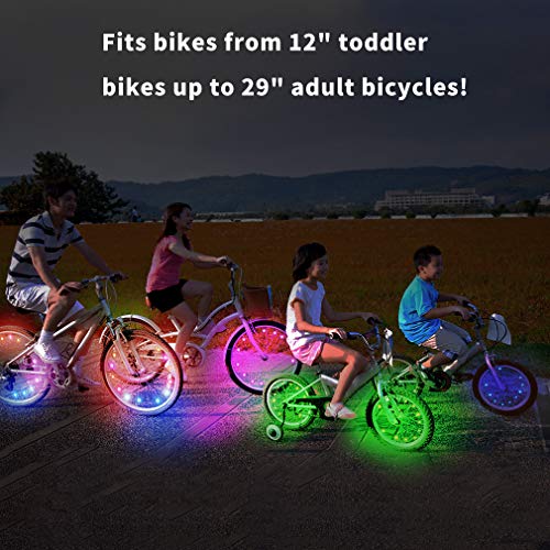 TINANA LED Bike Wheel Lights Ultra Bright Waterproof Bicycle Spoke Lights Cycling Decoration Safety Warning Tire Strip Light for Kids Adults Night Riding -1Pack (White)