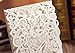 Doris Home Vertical Ivory Classic Style Wedding Invitations Cards Custom with Rhinestone & Laser Cut Flower (1)