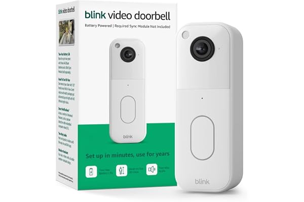 Blink Video Doorbell Add-on, White, with 1-Year Plus Plan