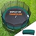 ExacMe Trampoline Pad Replacement Round Safety Spring Cover, No Hole for Pole (Green, 14 Foot)
