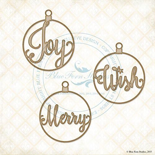 Blue Fern Studio Chipboard Word Ornaments