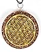 Luvin Life Flower of Life Orgone Pendant Generator EMF Protection. Clearance Plus Free Amethyst Key Ring and E-Book.