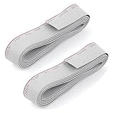 uxcell 2pcs 1.27mm Pitch 16 Pins 16 Wires Flat IDC Ribbon Cable 20mm Wide 2M