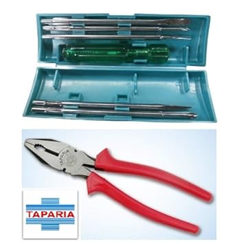 Taparia 802/1621-8 Steel Screw Driver and Plier Set (Multicolour, 2-Pieces)