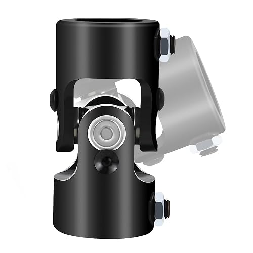 Universal Black Steering U-Joint Shaft - 11/16-36 Spline To 3/4" DD, 1-Piece