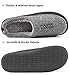 Men's Cozy Memory Foam Micro Woolen Plush Fleece Slippers Slip On Clog House Shoes w/Hand-Craft Woven Trim (US Men's 11-12, Gray)