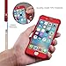 iPhone 8 Case, iPhone 7 Case, with[ Tempered Glass Screen Protector] ORETech 360° Full Body Shockproof Protection Cover Ultra-Thin Hard PC + Soft Rubber Silicone for iPhone 7/8-4.7''- Red
