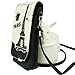 Naoki British Style Linen Mobile Cellphone Pouch Mini Messenger Shoulder Bag Coin Purse Wallet Handbag with Two Pockets for iPhone 7 7plus Galaxy note5 S7 Credit Card Keys Money etc(11 Paris)