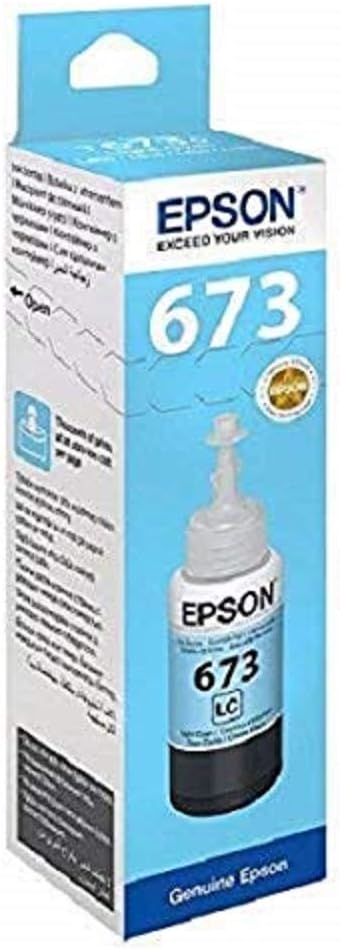 Epson EcoTank T6735 Light Cyan Ink Bottle 70ml for L1800 L800 L850 Printers
