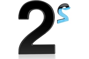 FIFIAL Becizy 4 Inch Modern House Number, Self-adhesive House Numbers Mailbox Numbers, Street Numbers Home Address Number Door Numbers House Apartments Office, Easy Install without Tools (Number 2) (Y-2)