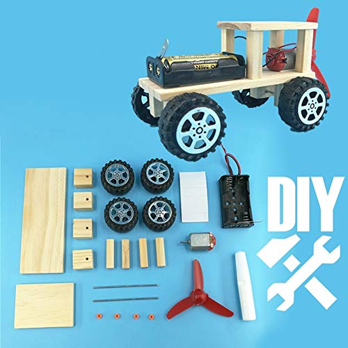 HsgbvictS DIY Toys Creative Toy DIY Electric Wind Power Car SUV Science Experiment Children Assembly Model Toy