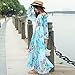 MedeShe Women's Chiffon Floral Holiday Beach Bridesmaid Maxi Dress Sundress (XX-Large Tall, Blue Colourful)